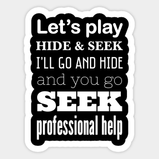 Let’s play hide and seek Sticker